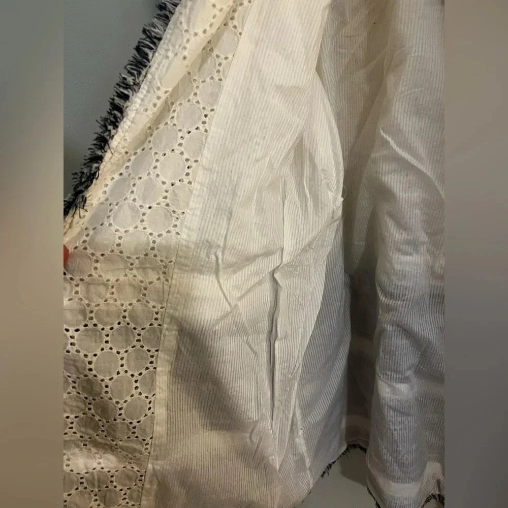 Women’s Chicos Jacket 3P with blue accents and white eyelet fabric - Picture 5 of 6